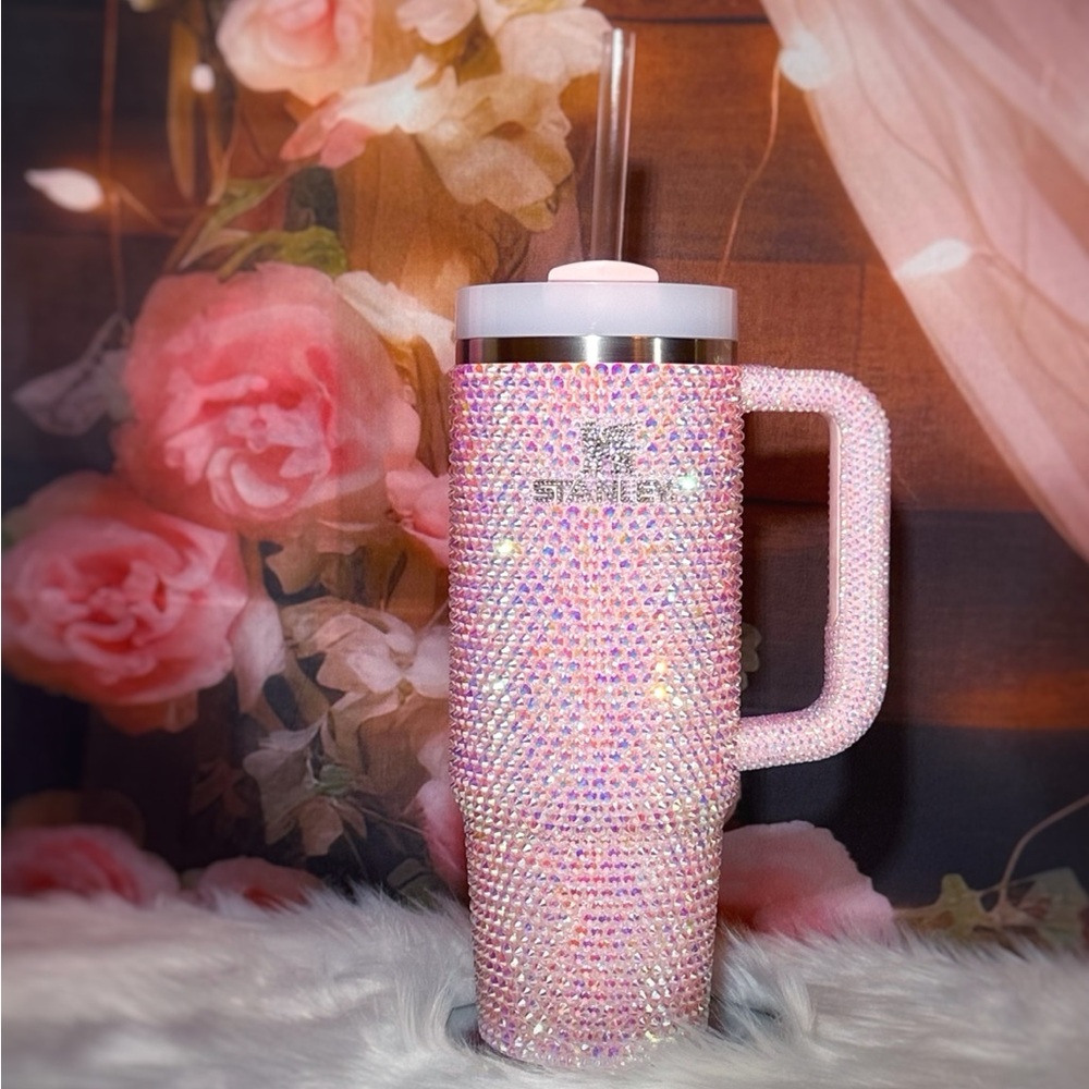 Custom Bling Pink Stanley Quencher! 30 oz